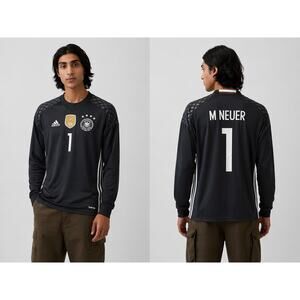 Official Adidas Germany Neuer 1 GK Jersey 2015 Black Long Sleeve Men S World Cup